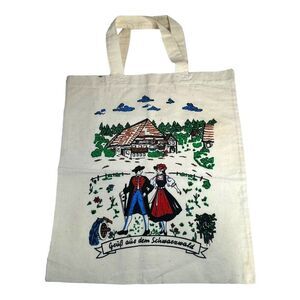 Vintage German Grub Aus Dem Schwarzwald Tote Bag With Black Forest Print READ